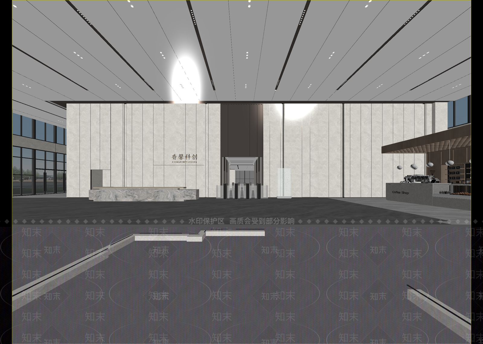 现代售楼处3D模型下载【ID:1214837207】