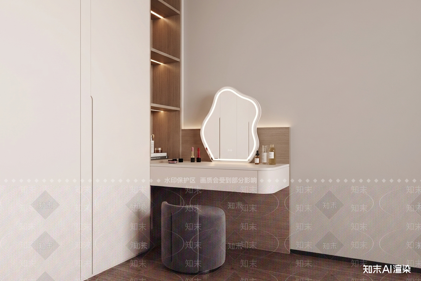 梳妆台家居卧室3D模型下载【ID:1227495557】