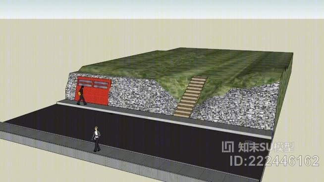 山坡地产小车库-阅读说明SU模型下载【ID:222446162】