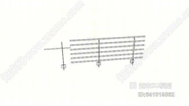 阳台栏杆SU模型下载【ID:641019562】