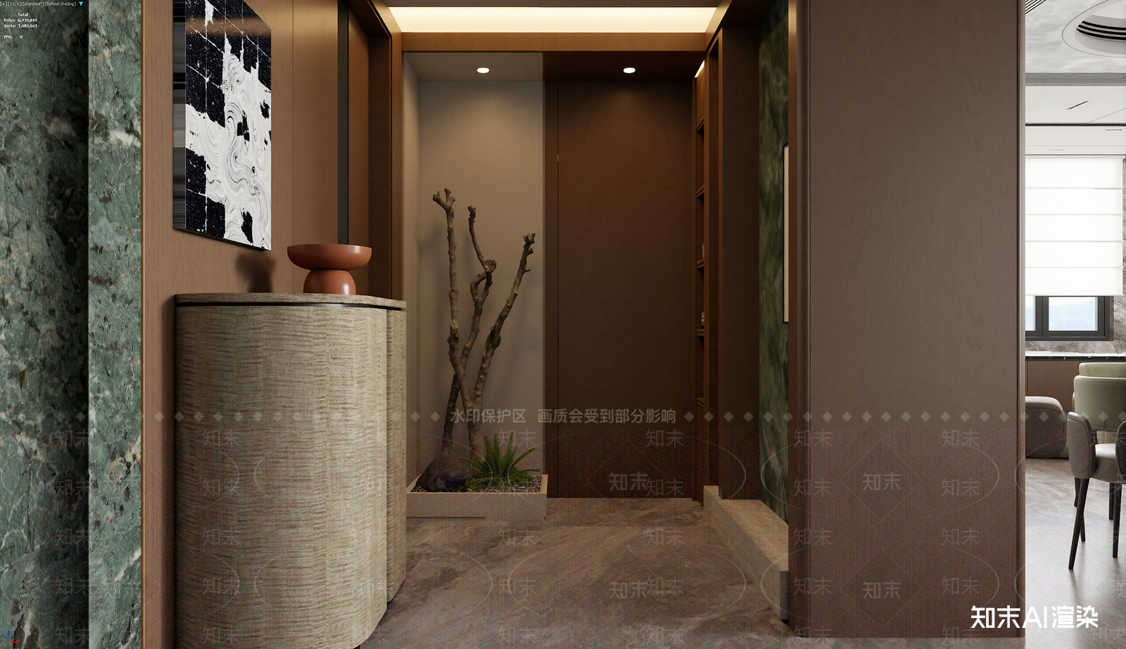 现代玄关3D模型下载【ID:1221900842】