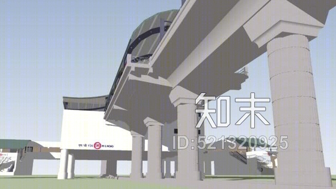 MG路地铁站，古尔冈（印度）SU模型下载【ID:521320925】