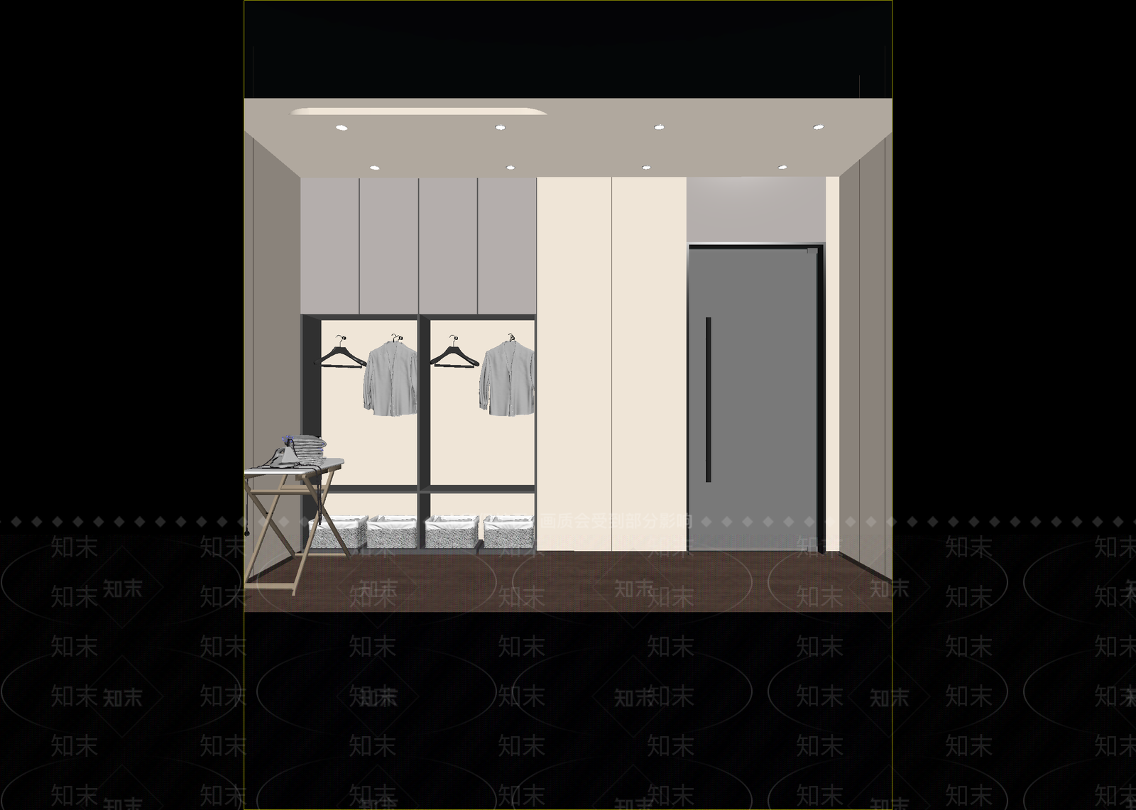 现代衣帽间3D模型下载【ID:1214689450】