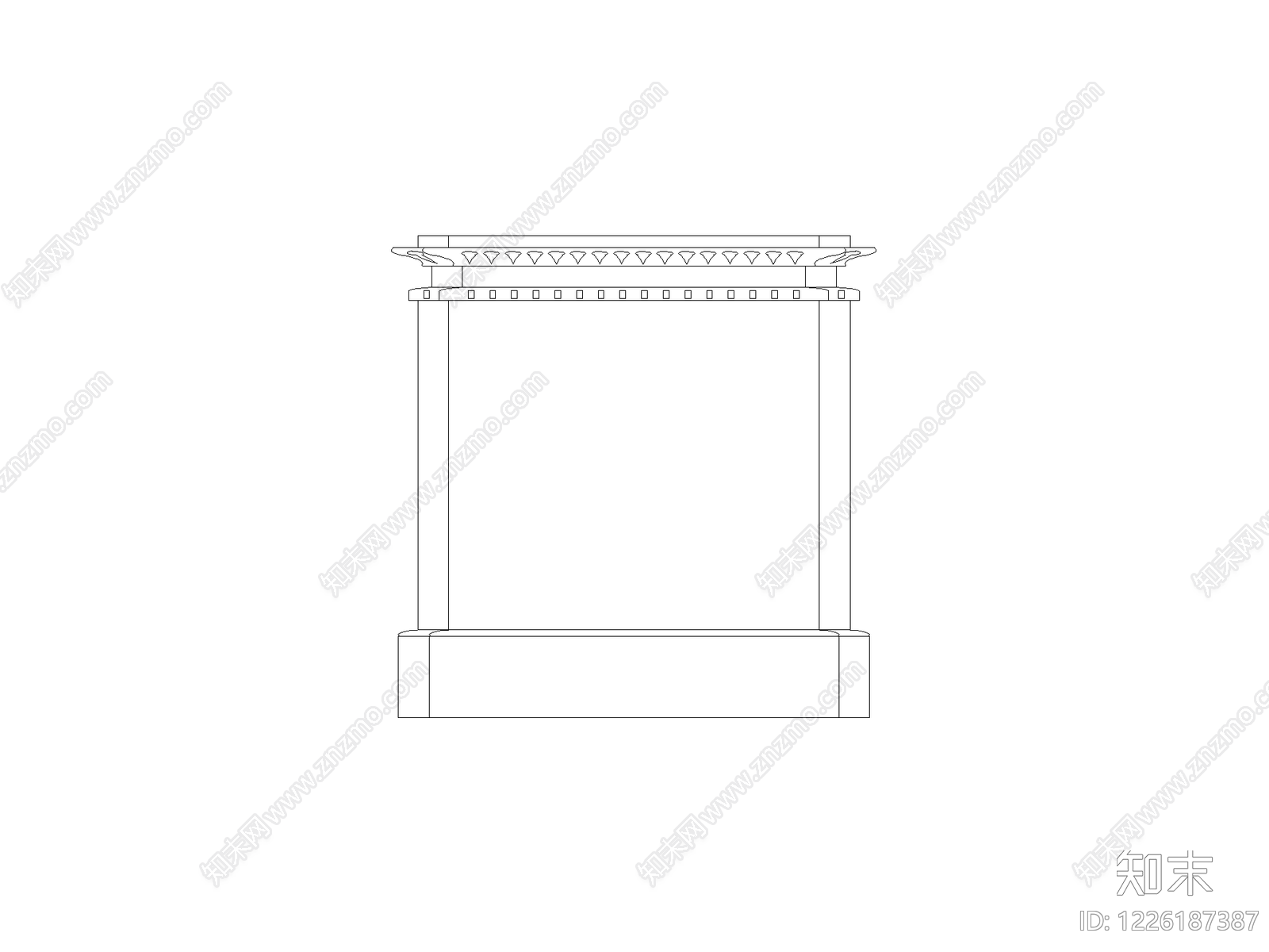檐口装饰构件CAD图纸