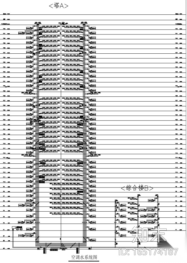 天津某超高层金融中心暖通施工图cad施工图下载【ID:165174187】