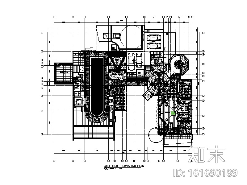 [浙江]1500平米总裁别墅顶级设计全套施工图（含效果图}cad施工图下载【ID:161690189】