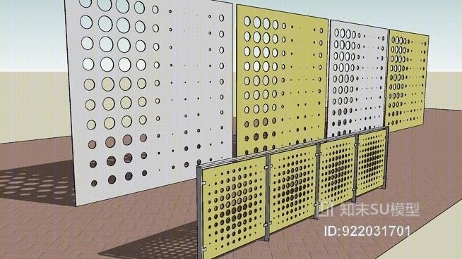 图案化面板SU模型下载【ID:922031701】