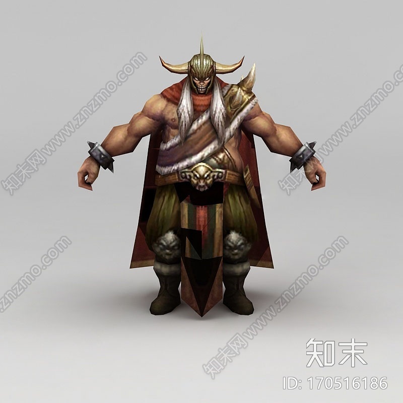 现代3D凤舞三国游戏人物动漫角色男人CG模型下载【ID:170516186】