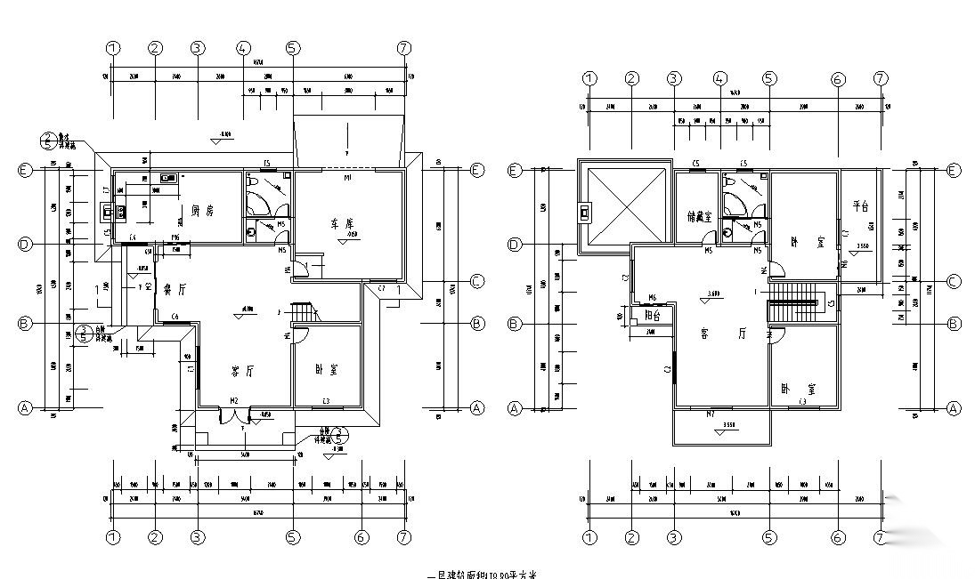 [山东]2层独栋别墅建筑施工图设计cad施工图下载【ID:149889159】