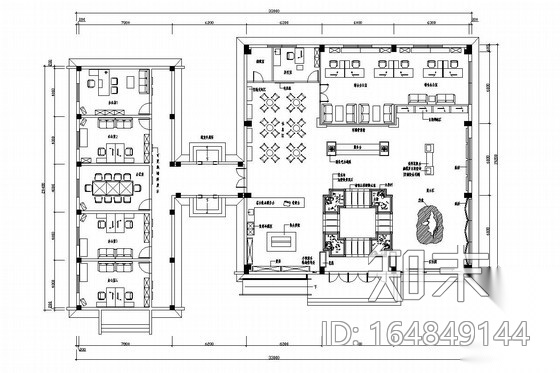 [南京]自然风景区典雅中式游客服务中心装修施工图（含效...施工图下载【ID:164849144】