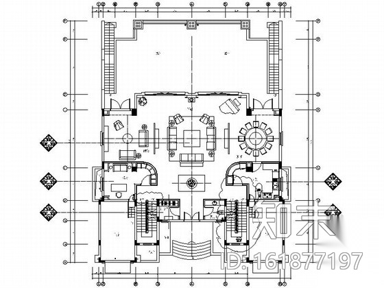 [深圳]精装南加州风格豪华别墅装修施工图cad施工图下载【ID:161877197】