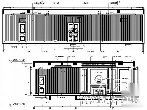 [深圳]精装南加州风格豪华别墅装修施工图cad施工图下载【ID:161877197】