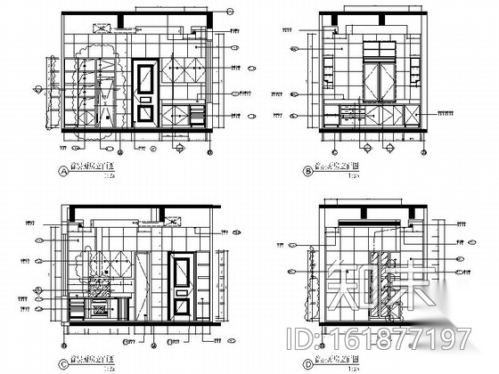 [深圳]精装南加州风格豪华别墅装修施工图cad施工图下载【ID:161877197】