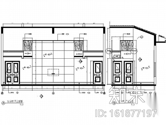 [深圳]精装南加州风格豪华别墅装修施工图cad施工图下载【ID:161877197】