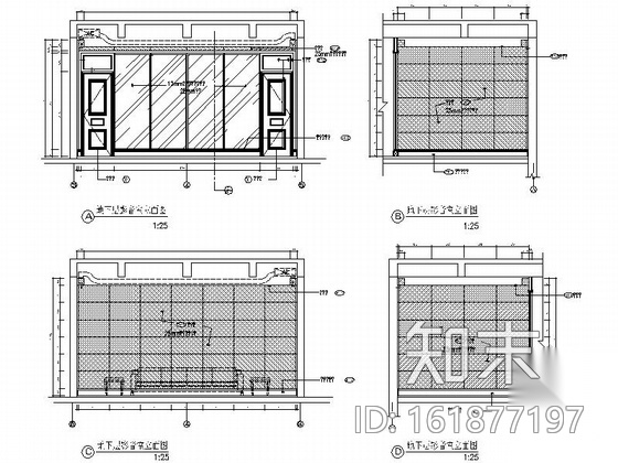 [深圳]精装南加州风格豪华别墅装修施工图cad施工图下载【ID:161877197】