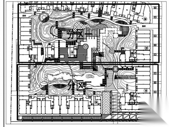 福清某家园小区景观绿化设计施工图cad施工图下载【ID:161098154】