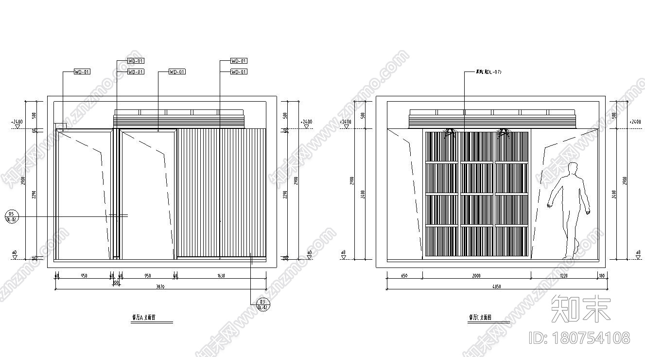 [福州]正祥香榭芭蕾样板房户型一室内施工图设计文本（C...施工图下载【ID:180754108】