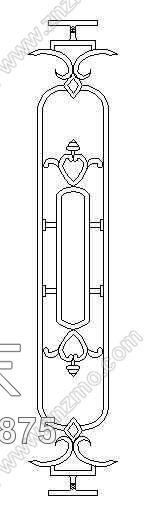 图块/节点铁艺栏杆cad施工图下载【ID:832330875】