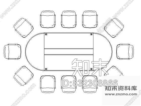 图块/节点会议桌图块施工图下载【ID:832308866】