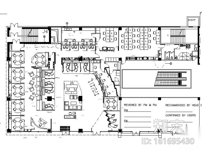 [北京]某银行办公空间装修图cad施工图下载【ID:161695430】