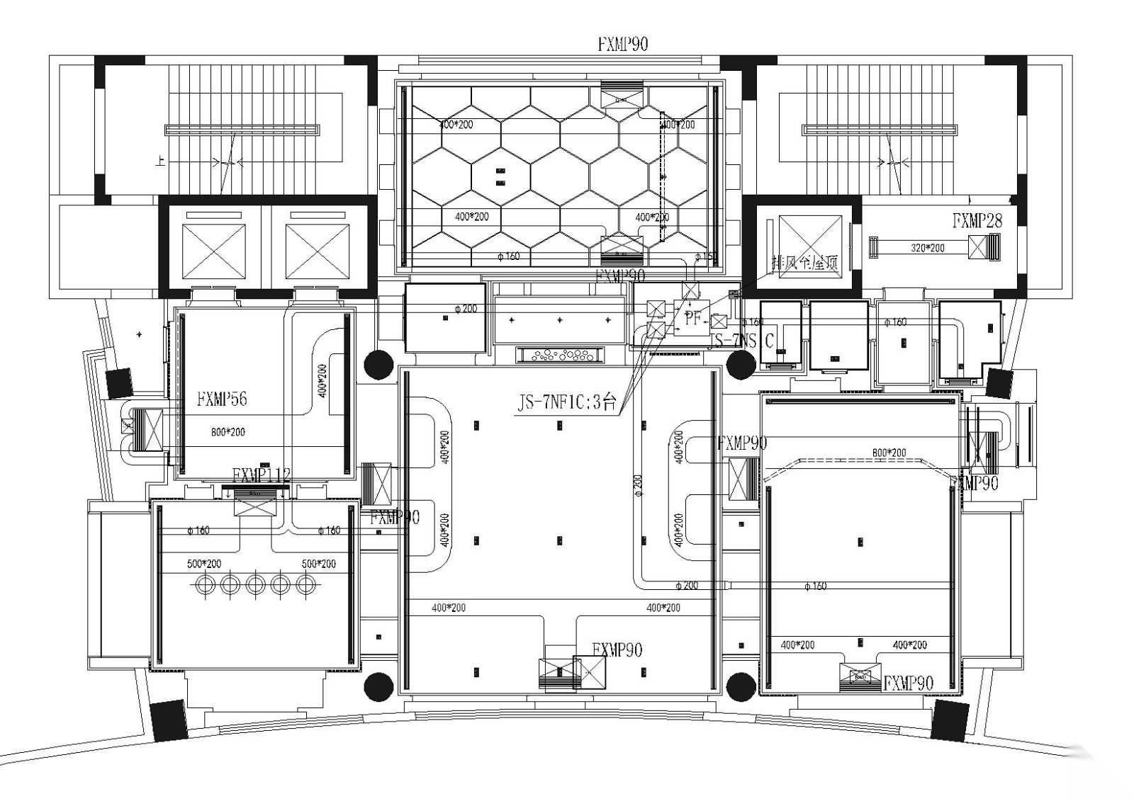 [江苏]办公楼九层现代商务会所空间施工图cad施工图下载【ID:160709115】