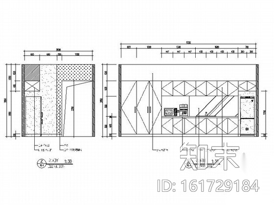 [成都]200㎡精致办公室内装修图（含效果）cad施工图下载【ID:161729184】