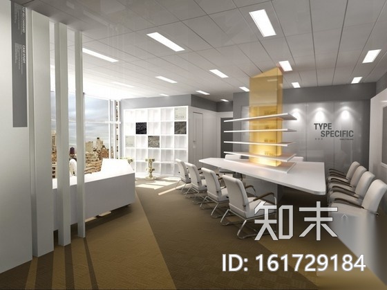 [成都]200㎡精致办公室内装修图（含效果）cad施工图下载【ID:161729184】