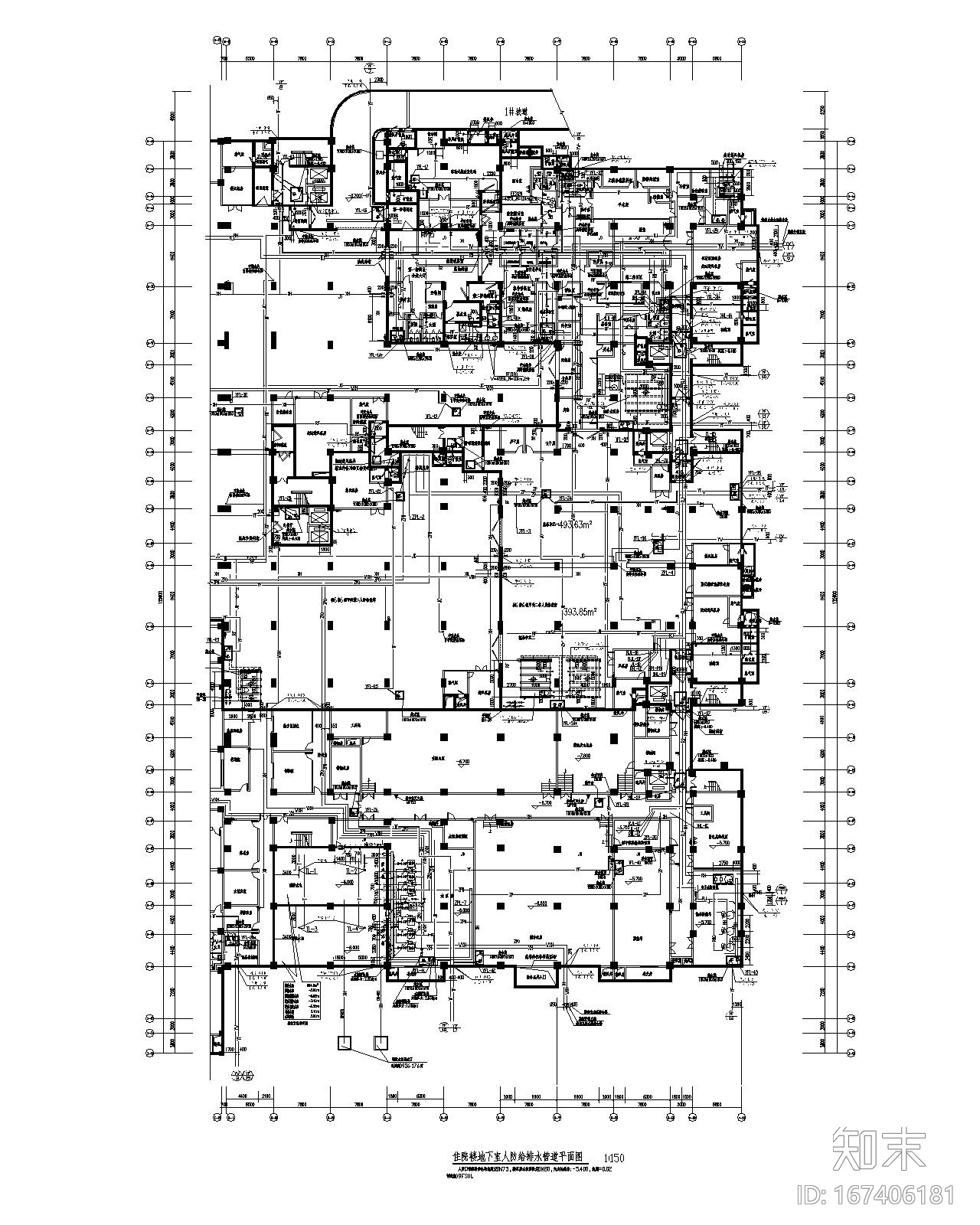 韩城市中医医院搬迁项目全套给排水设计图cad施工图下载【ID:167406181】