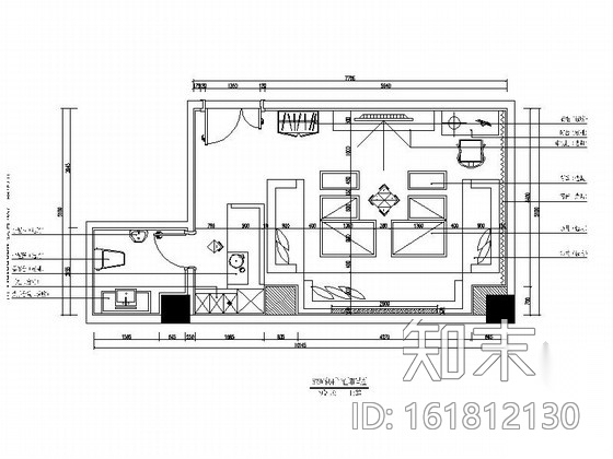[北京]国际量贩式KTV包厢室内设计施工图cad施工图下载【ID:161812130】