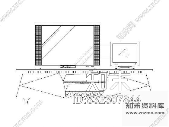图块/节点电视柜cad施工图下载【ID:832307844】