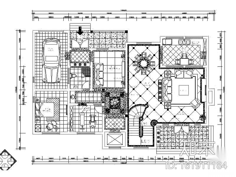 花园别墅施工装修图施工图下载【ID:161911184】