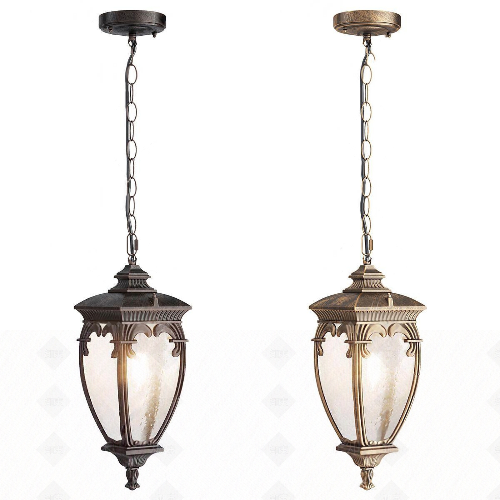 欧式古典雕花吊灯3D模型下载【ID:1126897488】