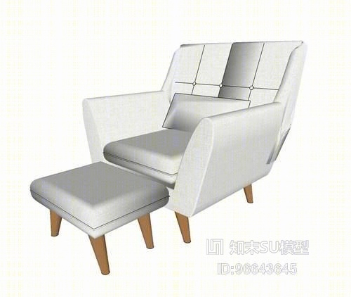 休闲椅子SU模型下载【ID:96643645】