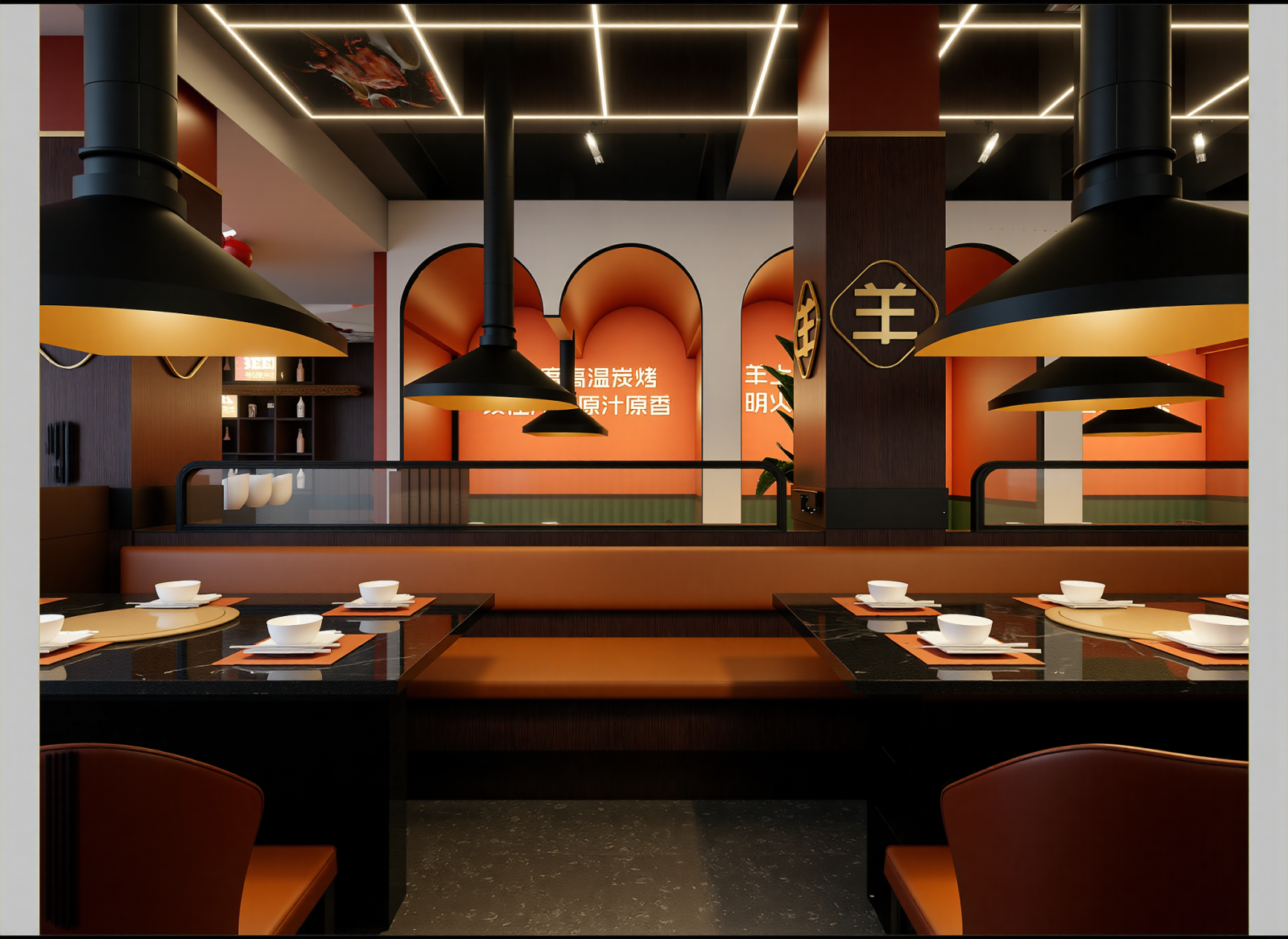 现代烤肉店3D模型下载【ID:1215054233】