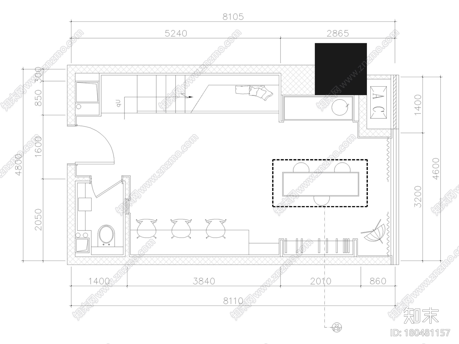 [重庆]70㎡复式LOFT公寓样板房装修施工图施工图下载【ID:180481157】