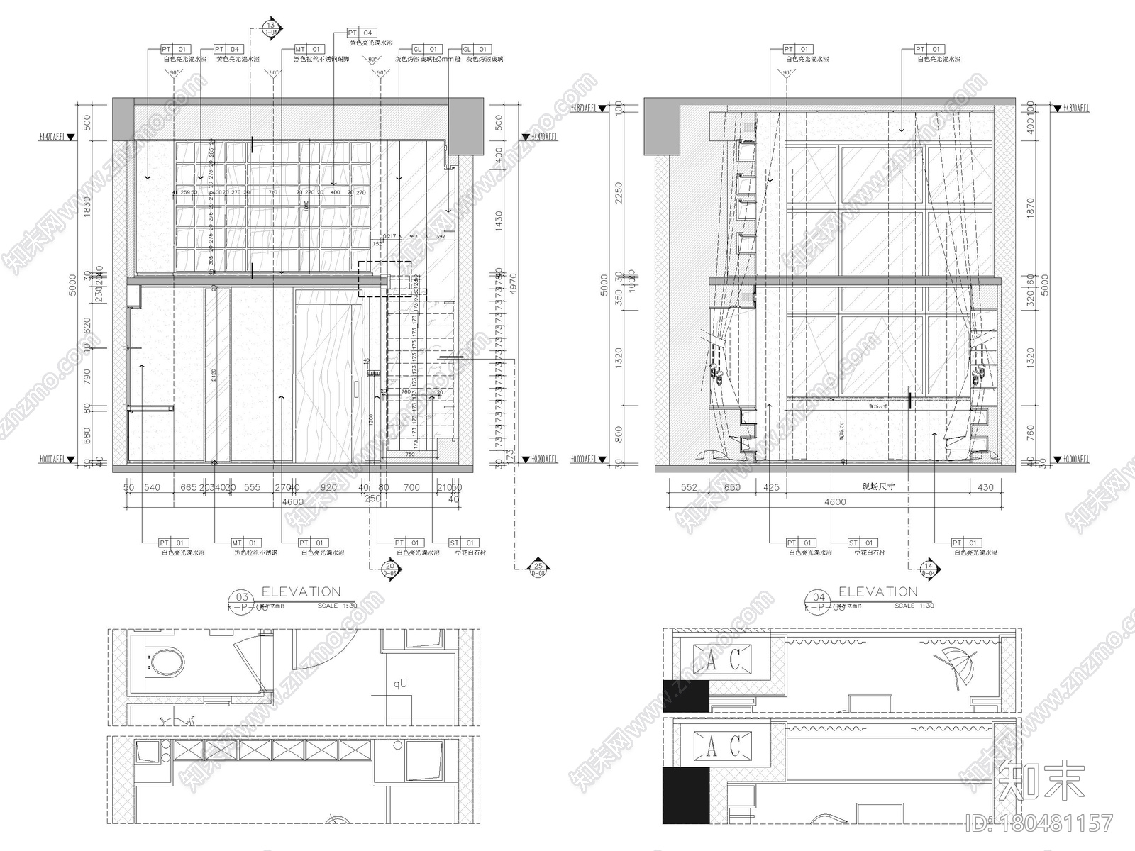 [重庆]70㎡复式LOFT公寓样板房装修施工图施工图下载【ID:180481157】