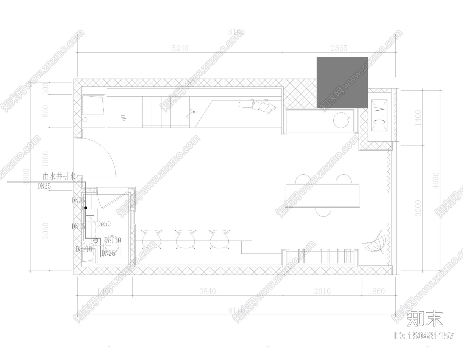 [重庆]70㎡复式LOFT公寓样板房装修施工图施工图下载【ID:180481157】