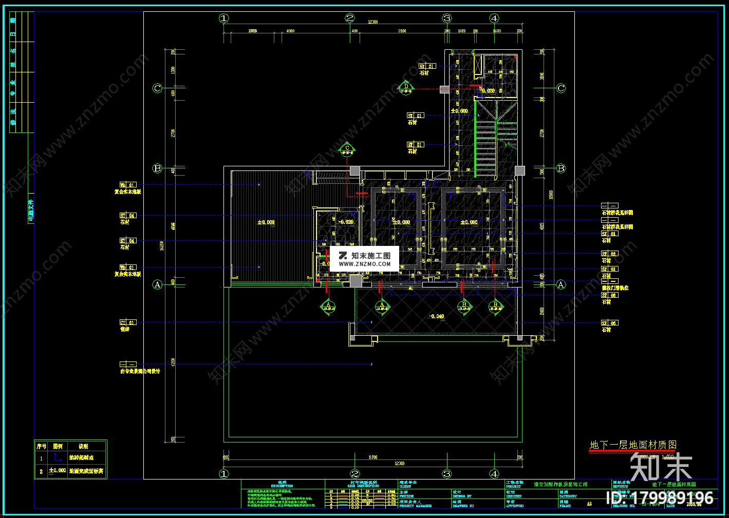 福州金辉半岛别墅B户型，别墅建筑施工图纸下载cad施工图下载【ID:179989196】