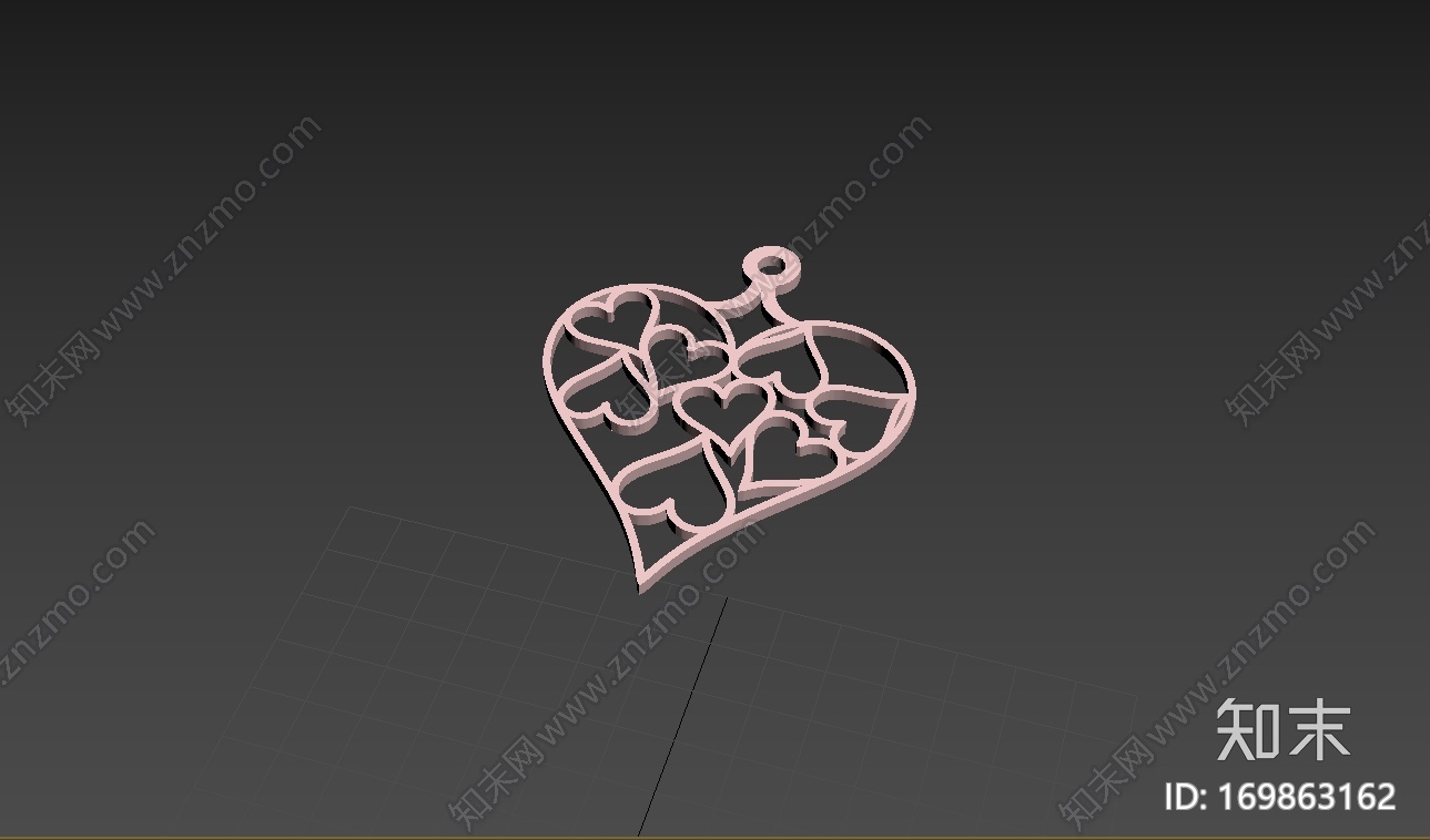 心脏形吊坠3d打印模型下载【ID:169863162】