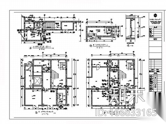 [温州]杨府山某商业综合楼人防部分建筑施工图cad施工图下载【ID:166833165】