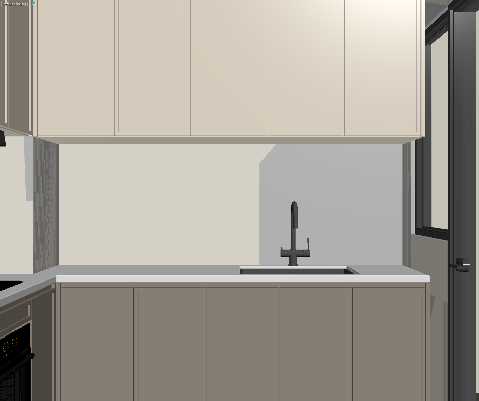 禅意封闭式厨房3D模型下载【ID:1215143540】