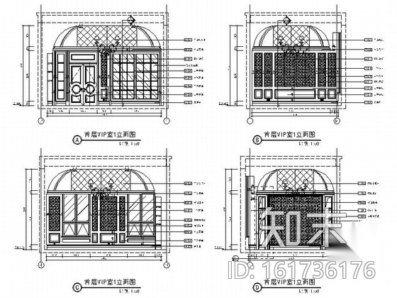 [湖北]某欧陆风格时尚售楼处室内装修施工图（含效果）cad施工图下载【ID:161736176】