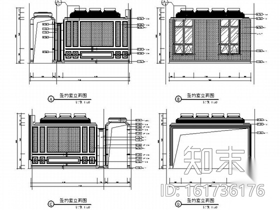 [湖北]某欧陆风格时尚售楼处室内装修施工图（含效果）cad施工图下载【ID:161736176】