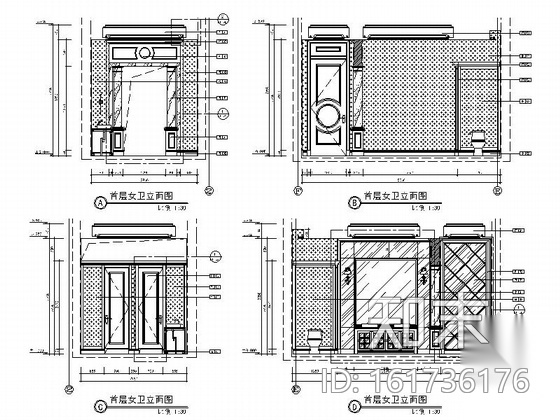 [湖北]某欧陆风格时尚售楼处室内装修施工图（含效果）cad施工图下载【ID:161736176】