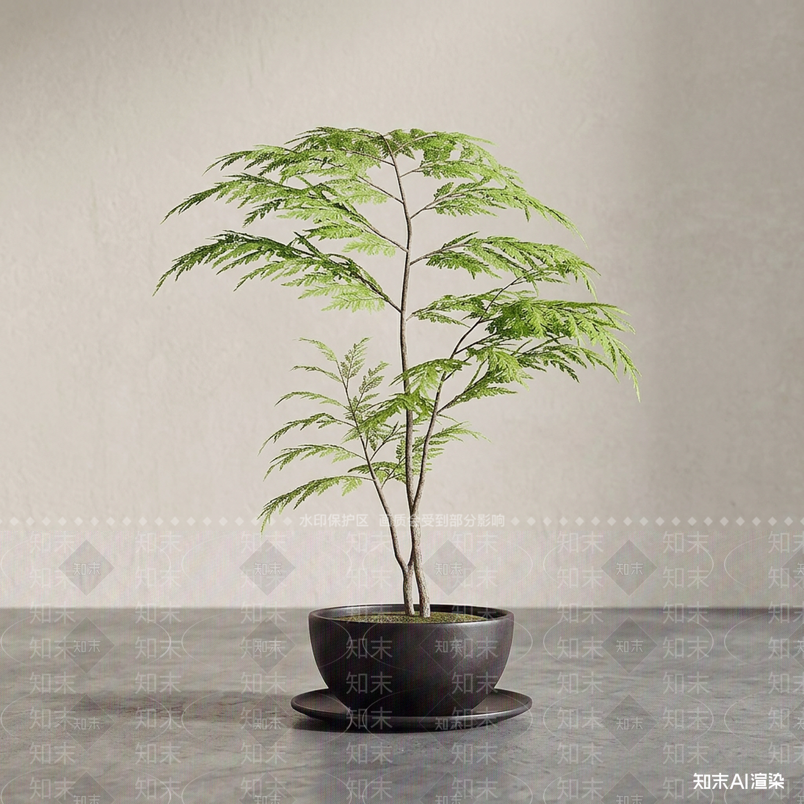 造型绿植盆栽3D模型下载【ID:1227356568】