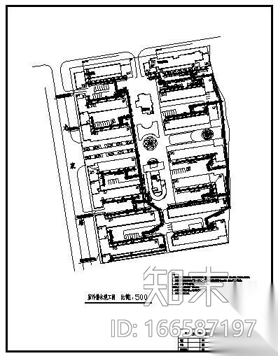 某住宅小区室外管网工程竣工图cad施工图下载【ID:166587197】