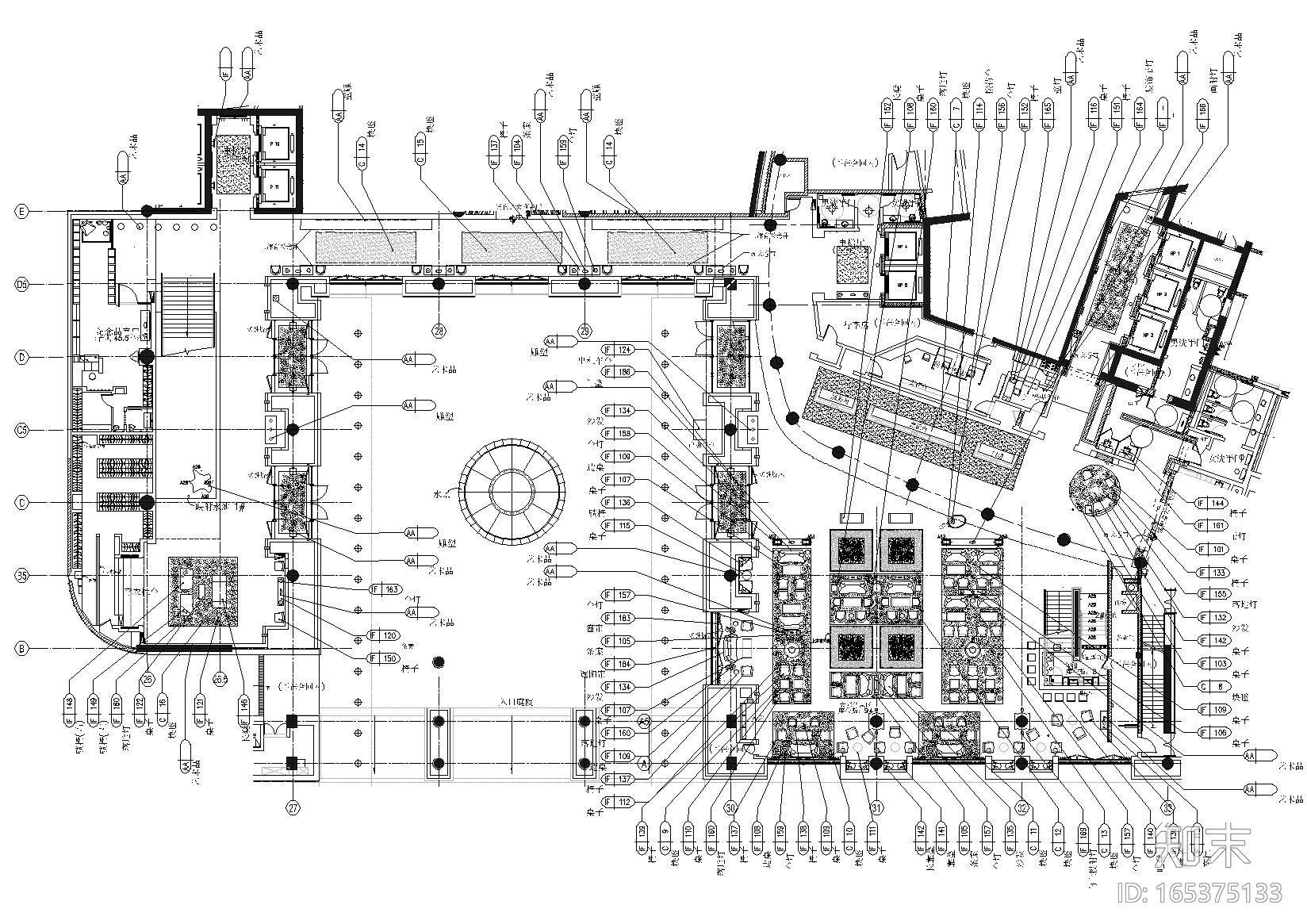 [北京]金融街丽嘉酒店全套室内装饰施工图cad施工图下载【ID:165375133】