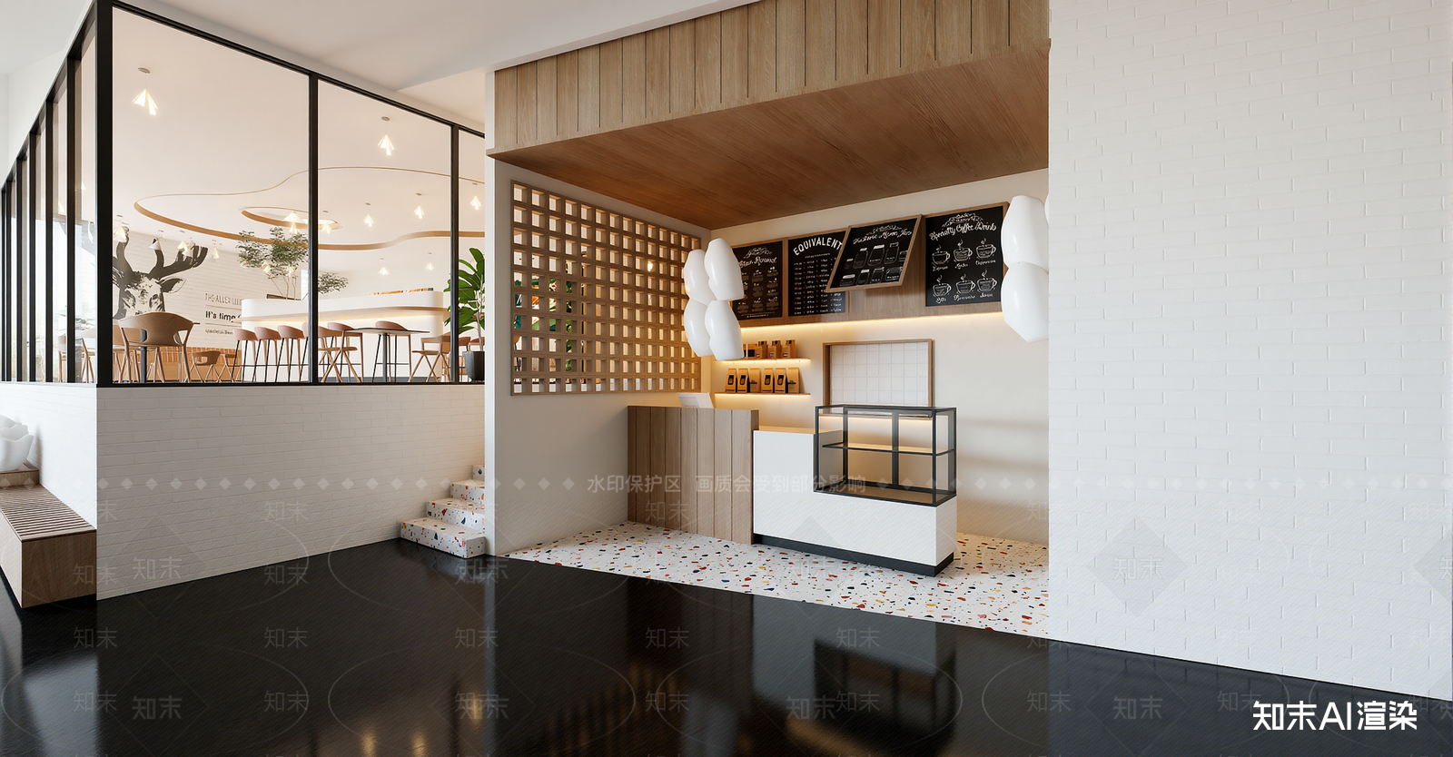 现代奶茶店SU模型下载【ID:1216001416】