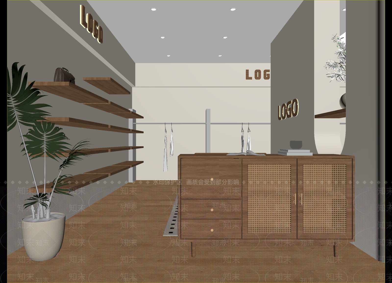 原木家具展厅3D模型下载【ID:1214727466】