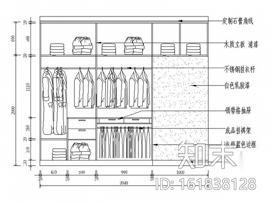 清新地中海风格两居室CAD装修图（含效果）cad施工图下载【ID:161838128】